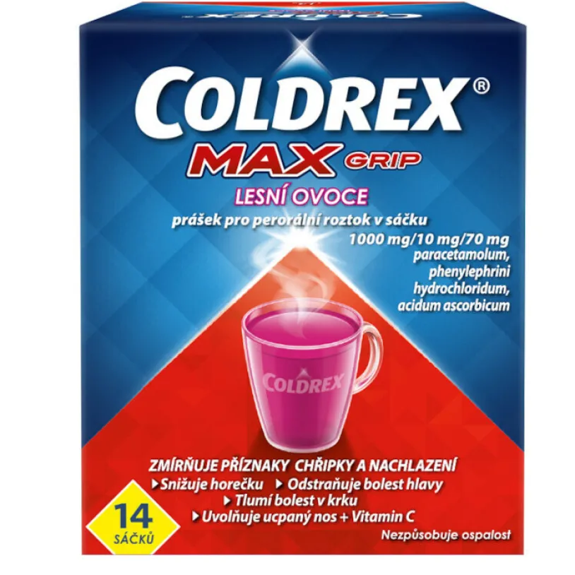 Coldrex MAXGrip Lesní ovoce 1000/10/70mg scc.14 II