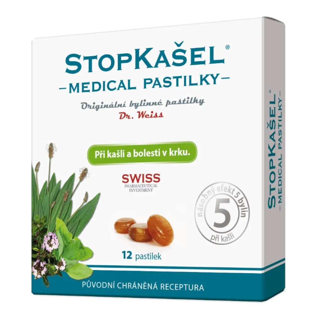 STOPKAŠEL Medical pastilky Dr. Weiss 12 pastilek