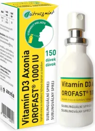 Vitamín D3 Axonia OROFAST 1000IU sublin.sprej 30ml