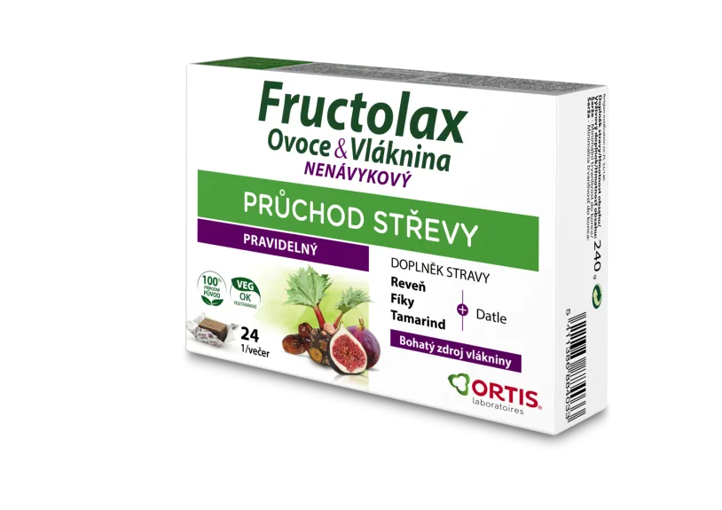 FRUCTOLAX OVOCE & VLÁKNINA ŽVÝKACÍ KOSTKY