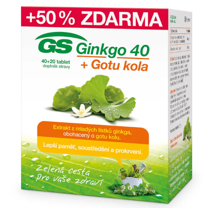 GS Ginkgo 40+Gotu kola tbl.40+20