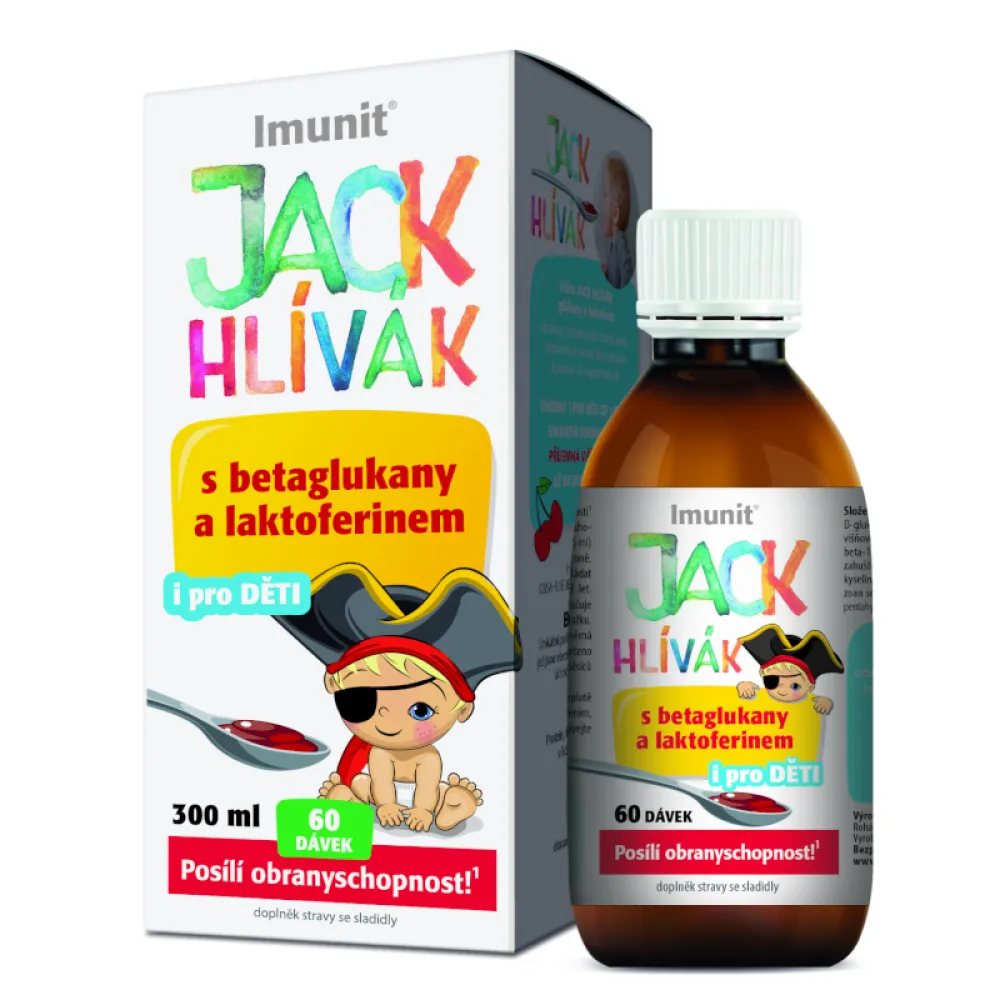 Hlíva JACK HLÍVÁK sirup 300ml glukany + laktoferin