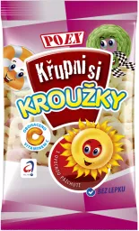 POEX Křupni si kroužky ovocné bez lepku 90g