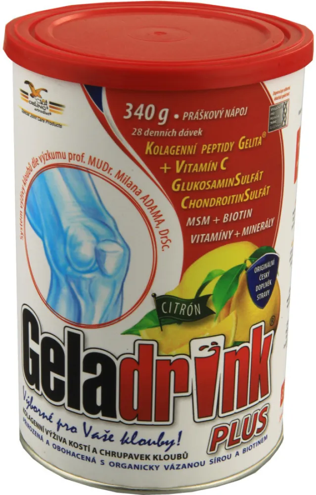 Geladrink Plus+ práškový nápoj citrón 340g