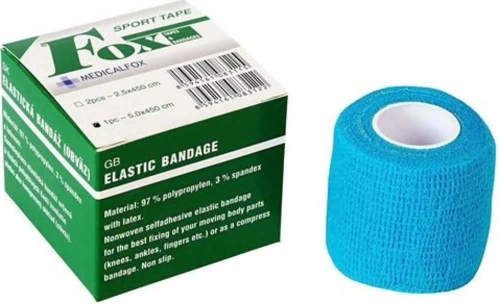 FOX ELASTIC BANDAGE samodržící bandáž 5cmx4.5m
