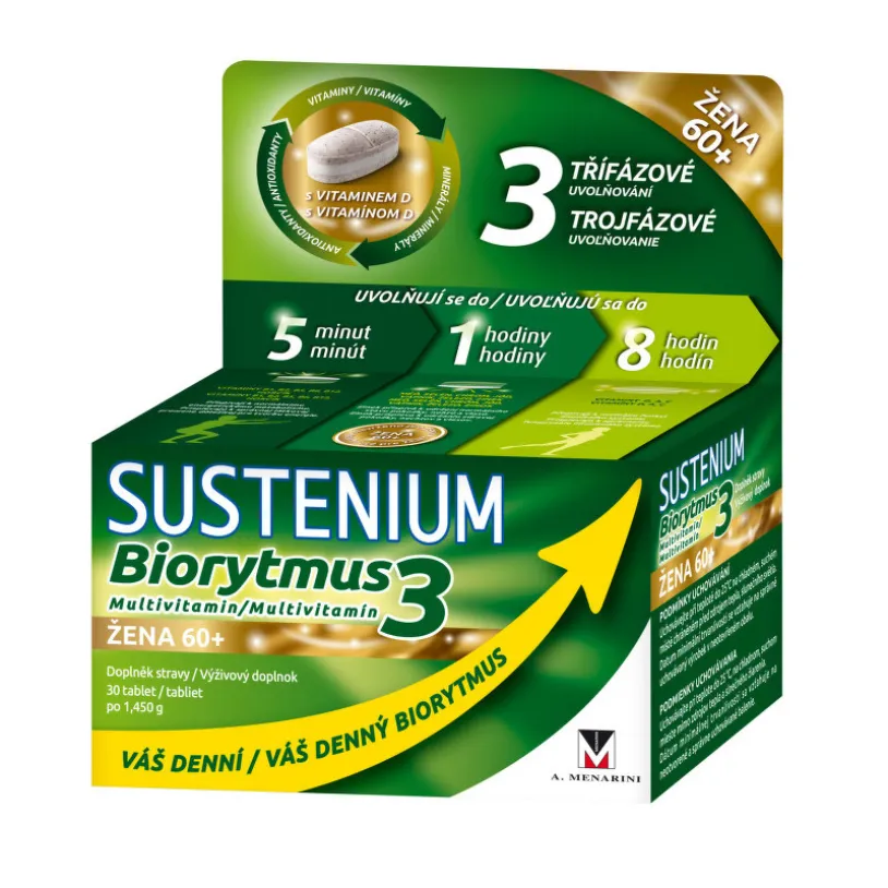 Sustenium Biorytmus 3 multivitamin ŽENA 60+ tbl.30