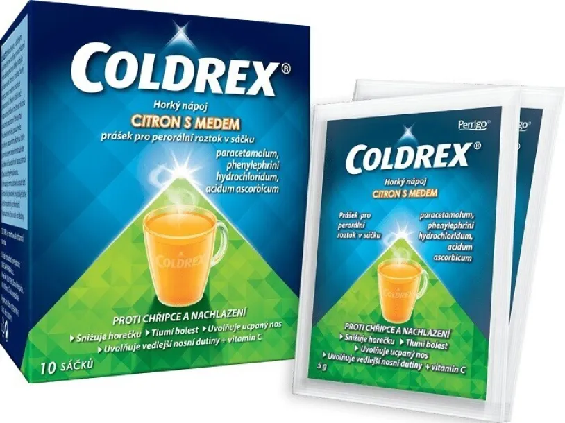 Coldrex Horký nápoj Citr.med 750/10/60mg scc.10 II