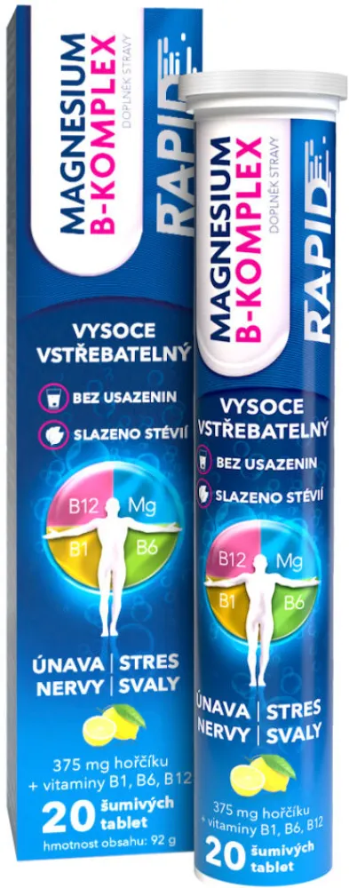 Magnesium B-komplex RAPID Glenmark tbl.eff.20