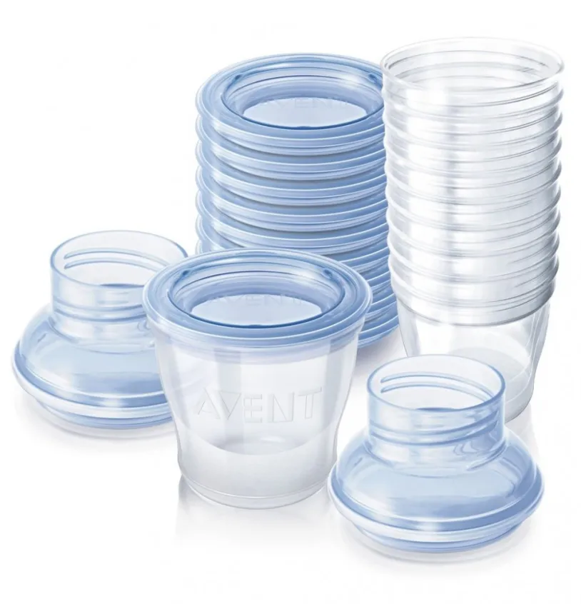AVENT VIA Zásobníky 10x180ml s víčky+adaptér