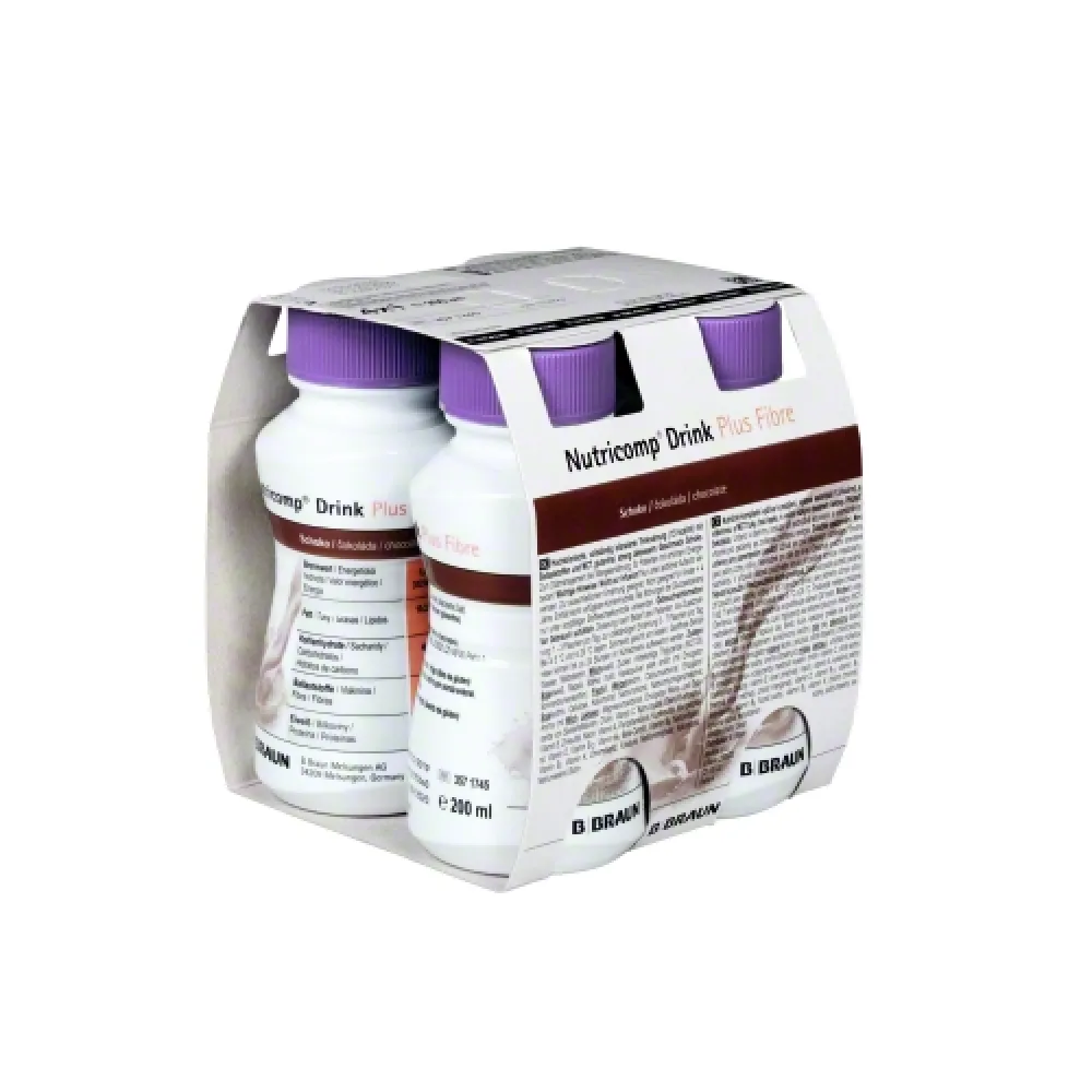 B. Braun NUTRICOMP DRINK PLUS FIBRE ČOKOLÁDA (4 ks)