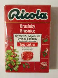 RICOLA Brusinky bez cukru 40g