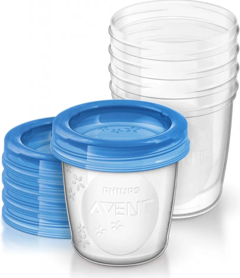 AVENT VIA Pohárky s víčkem 180ml 5ks Nové
