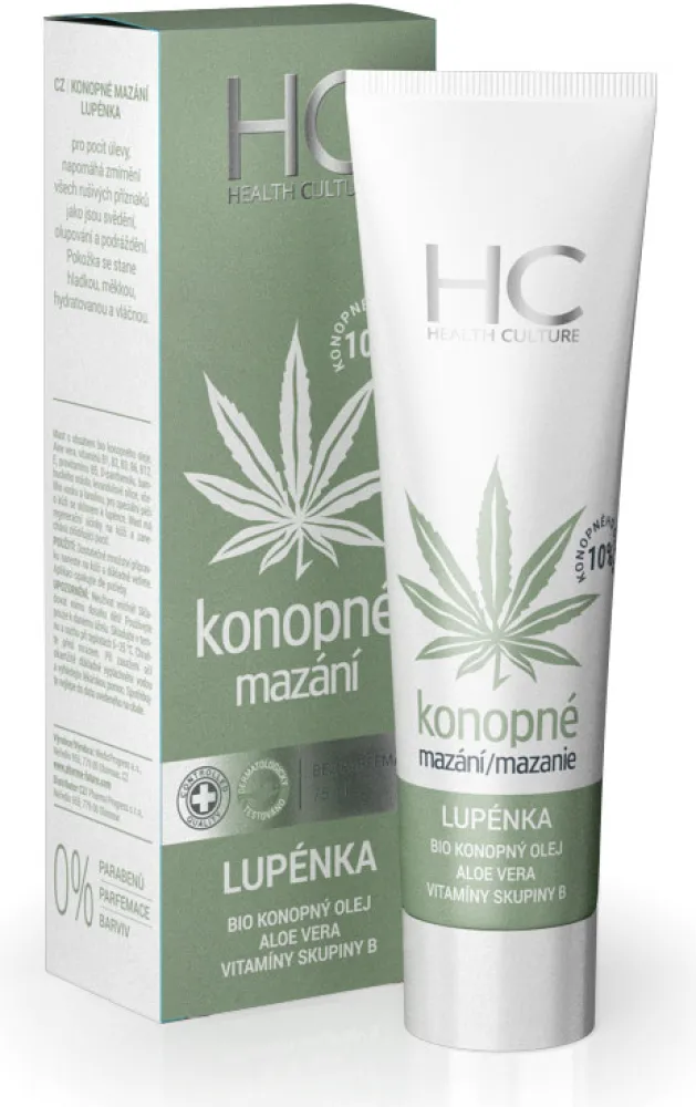 Konopné mazání lupénka 75ml