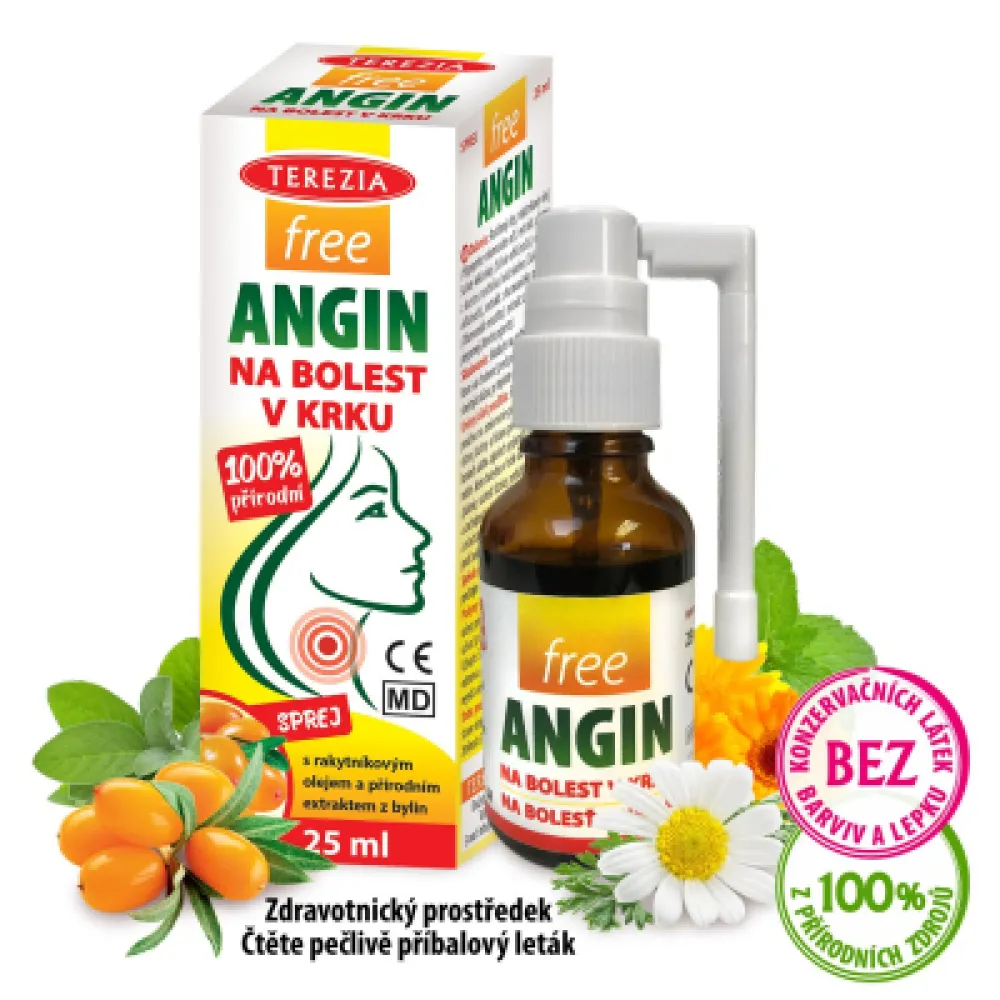 TEREZIA freeANGIN sprej na bolest v krku 25 ml
