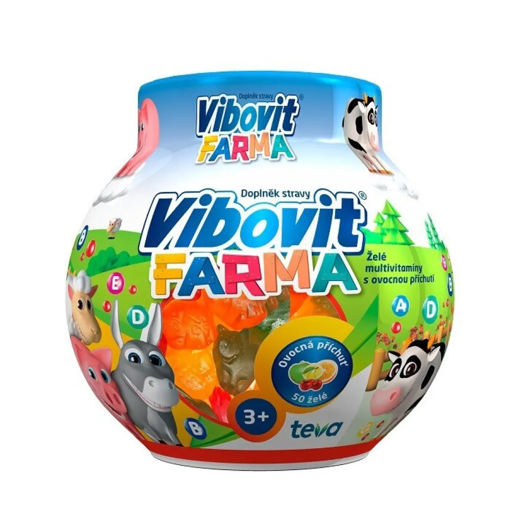 Vibovit Farma želé bonbony multivitamín 50ks
