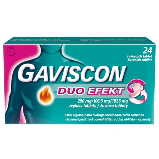 Gaviscon Duo Efekt 250mg/106.5mg/187.5mg tbl.24