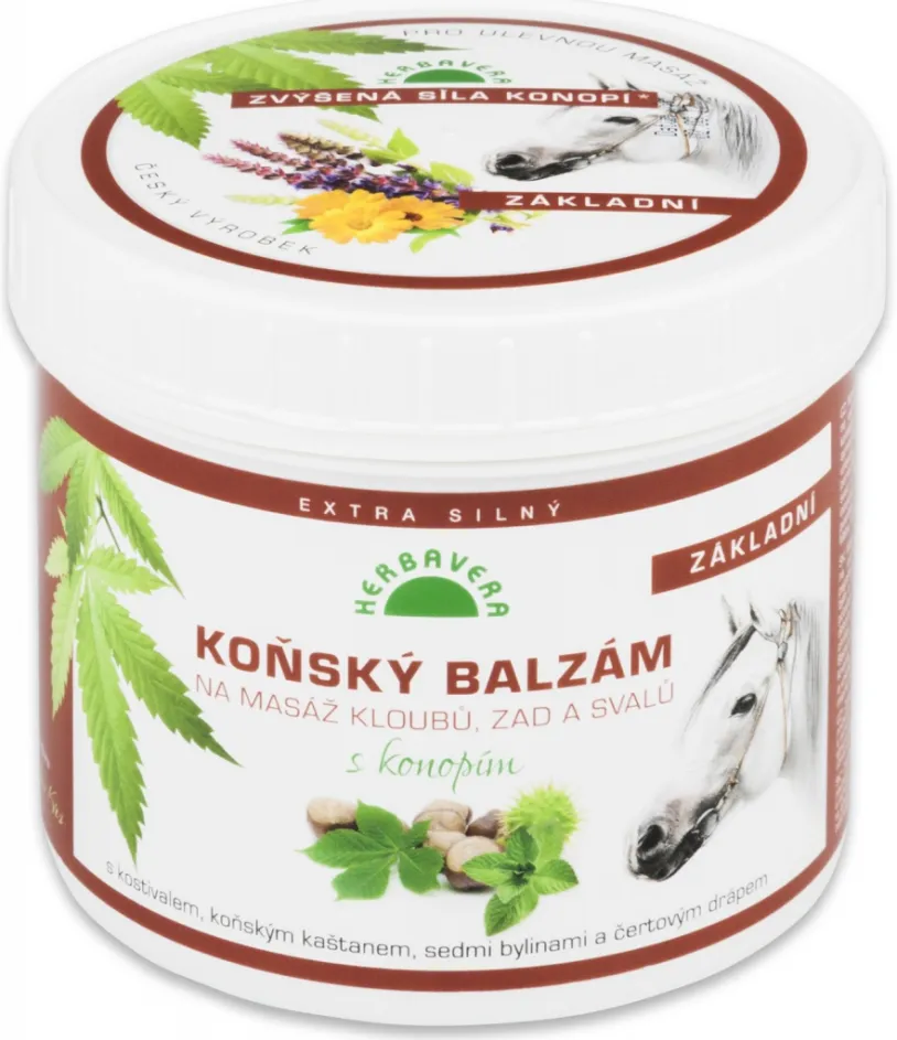 Koňský balzám s konopím HERBAVERA 500ml