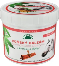 Koňský balzám hřej.konopí-skořice HERBAVERA 500ml