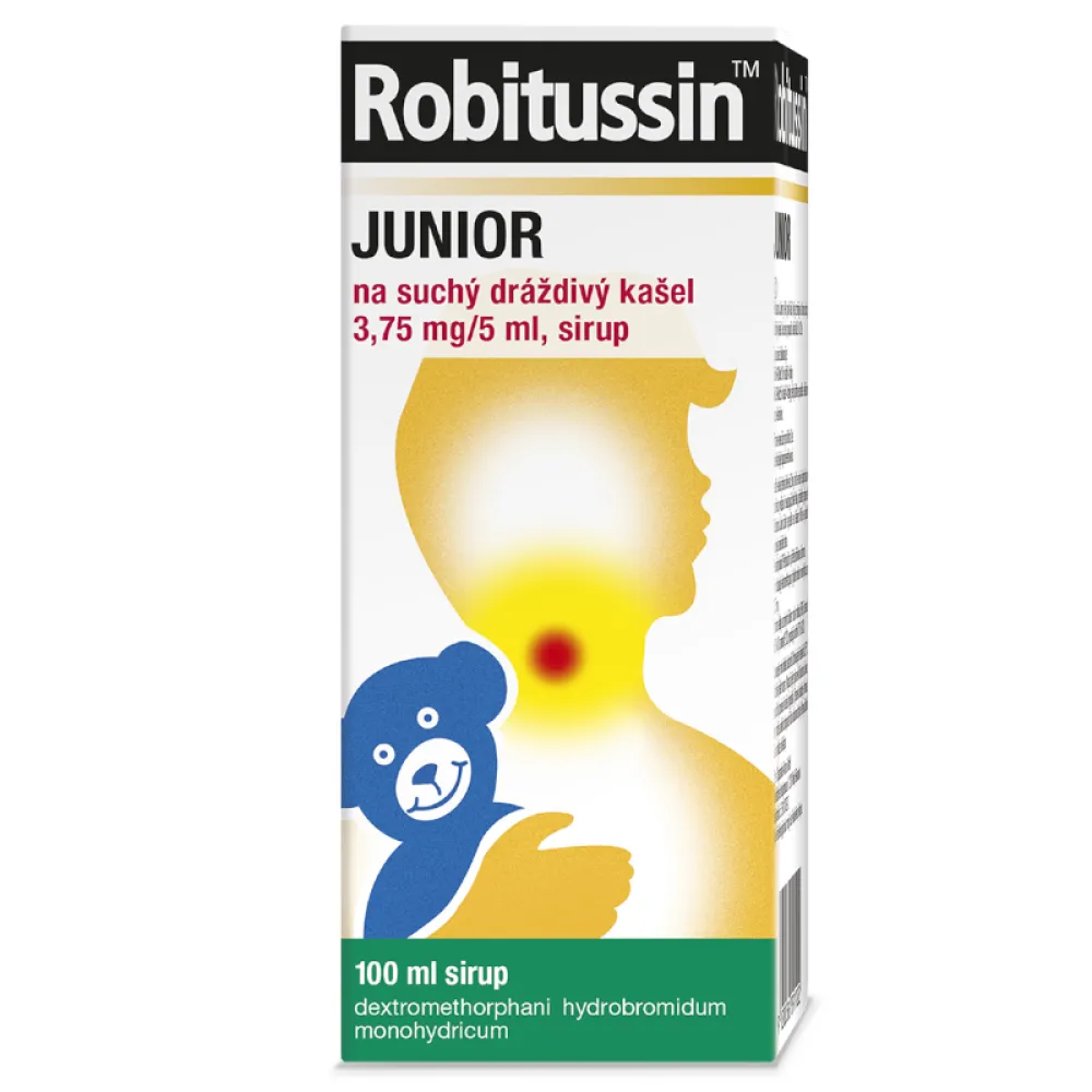Robitussin Junior suchý drážd.kaš.3.75mg/5ml 100ml
