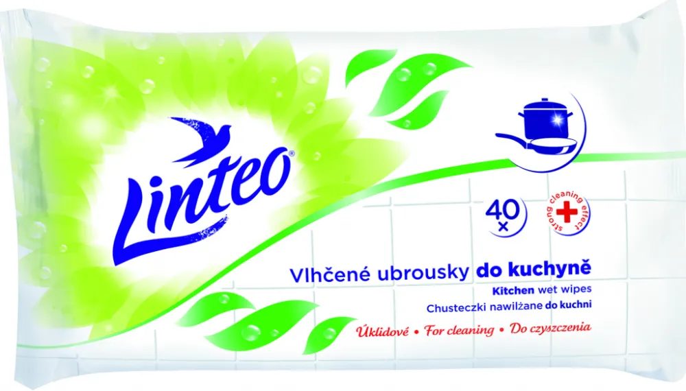 Linteo Vlhčené ubrousky do kuchyně 40ks