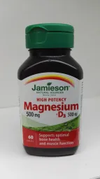 JAMIESON Hořčík 500mg s vitaminem D 500 IU tbl.60