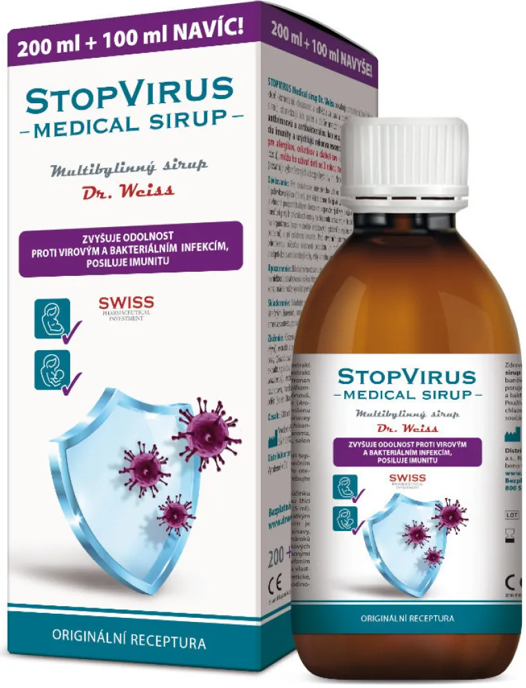 STOPVIRUS Medical sirup Dr. Weiss 200+100ml NAVÍC