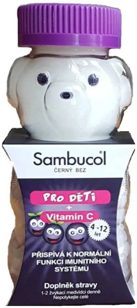 SAMBUCOL Pro Děti + vitamin C medvídci 60ks