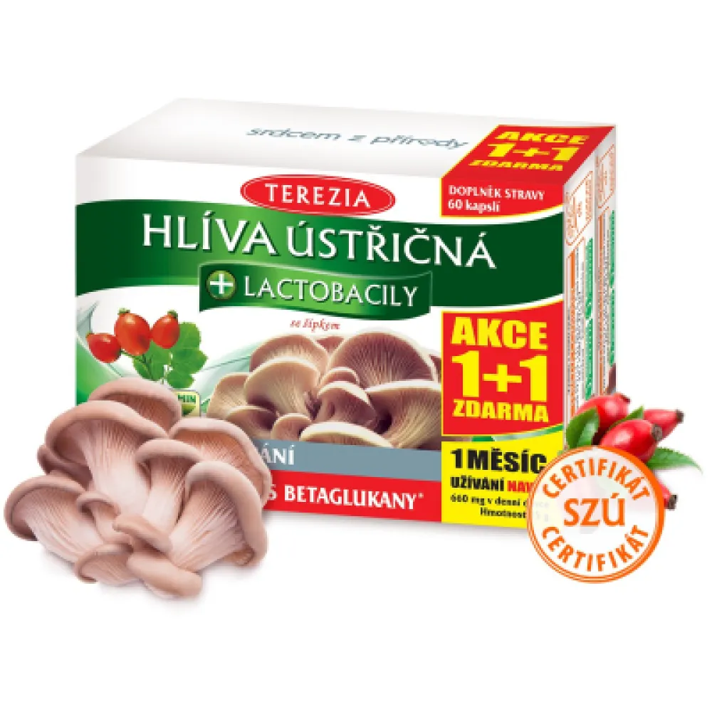 TEREZIA Hlíva ústřičná + lactobacily 60+60 kapslí