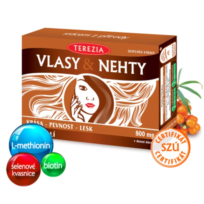TEREZIA Vlasy & Nehty 60 kapslí