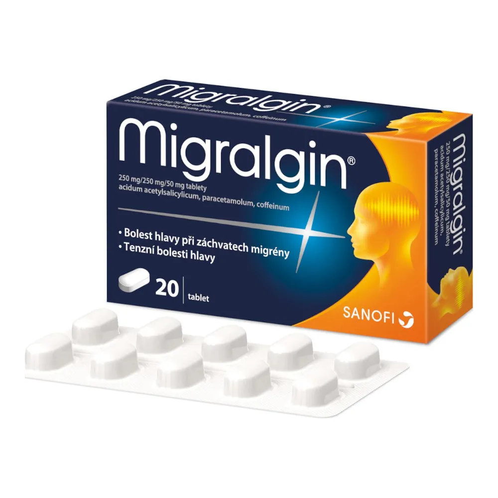 Migralgin 250/250/50mg tbl.nob.20