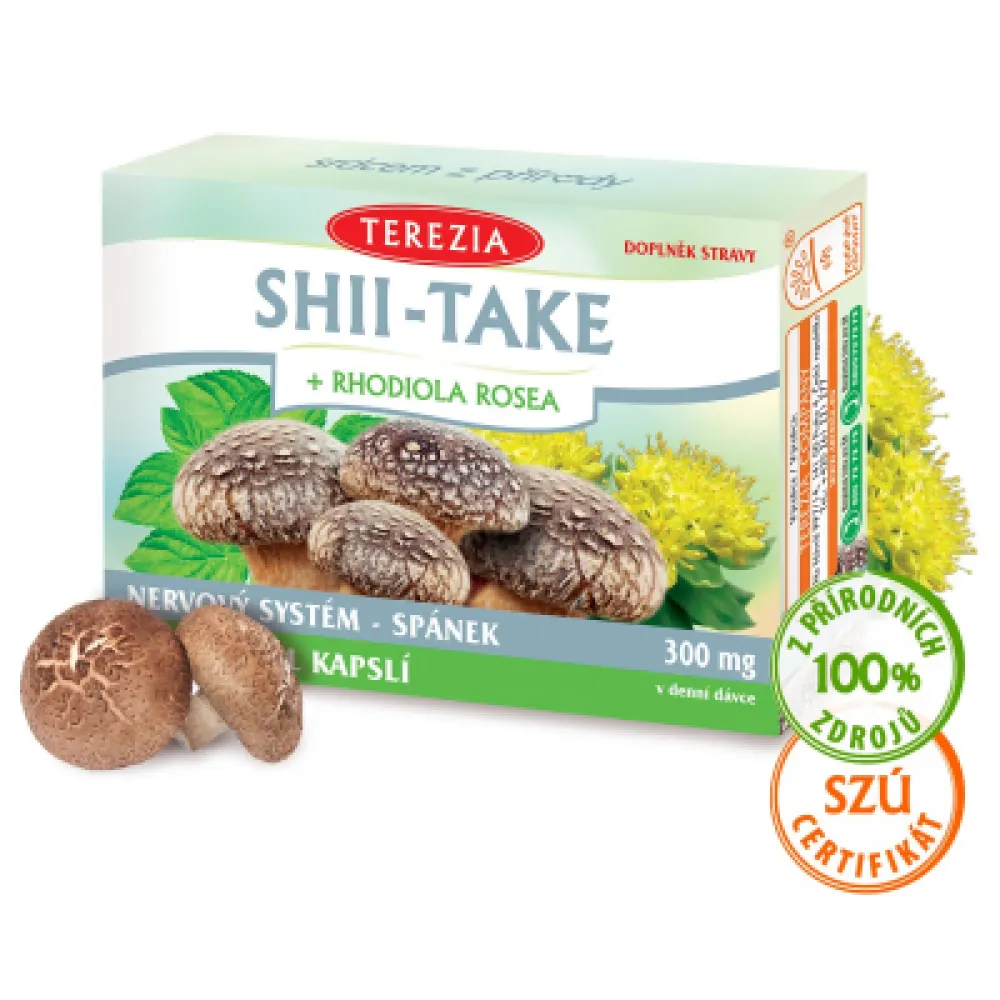 TEREZIA Shii-take + rhodiola rosea 60 kapslí