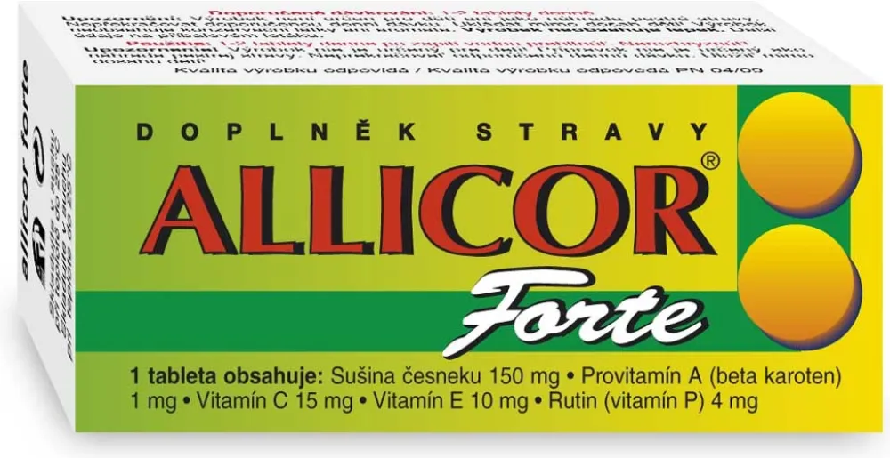 NATURVITA Allicor Forte česnek+C+E+P+BETA tbl.60