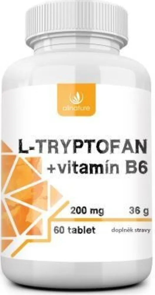 Allnature L-tryptofan+vit.B6 200mg/2.5mg tbl.60