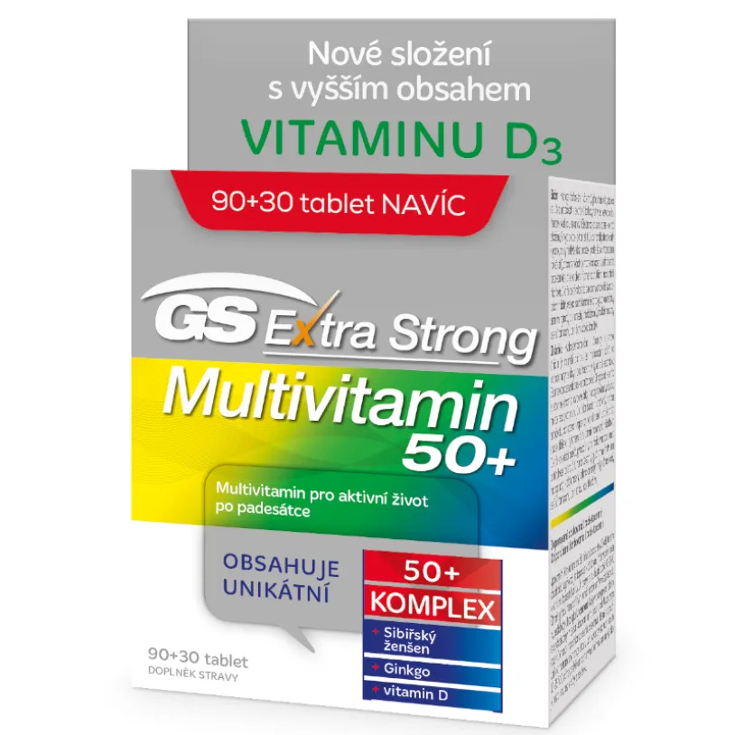 GS Extra Strong Multivitamin 50+ tbl.90+30 ČR/SK