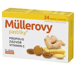 Müllerovy pastilky s propolisem a zázvorem 24ks