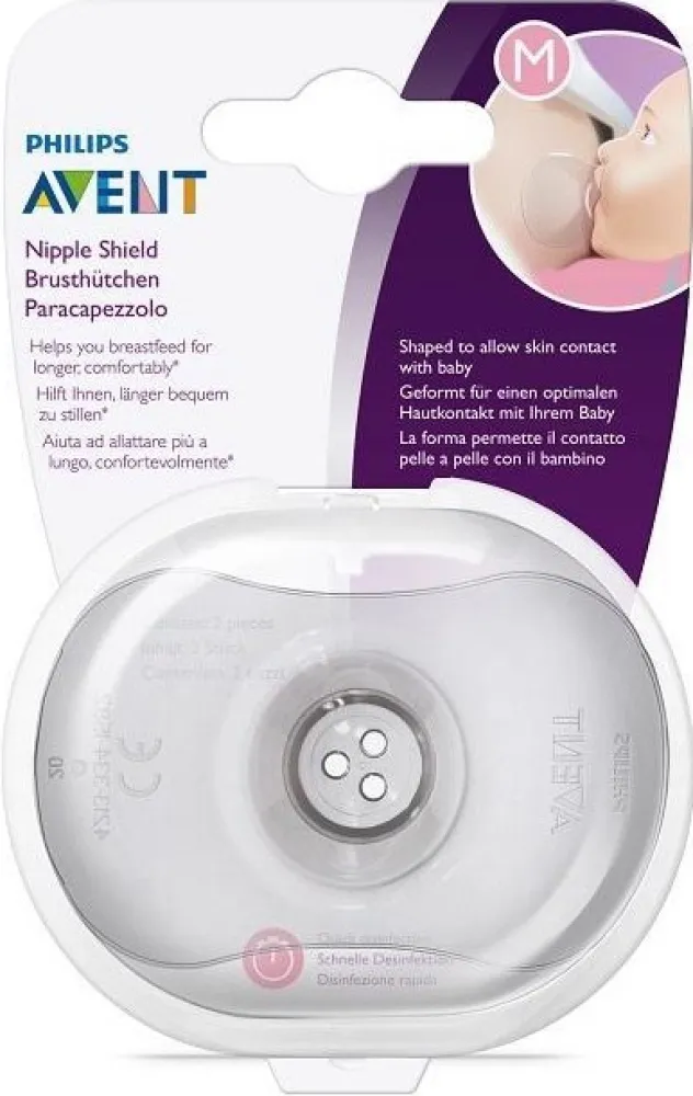 AVENT Chránič prs.bradavek medium 2ks+pouzdro