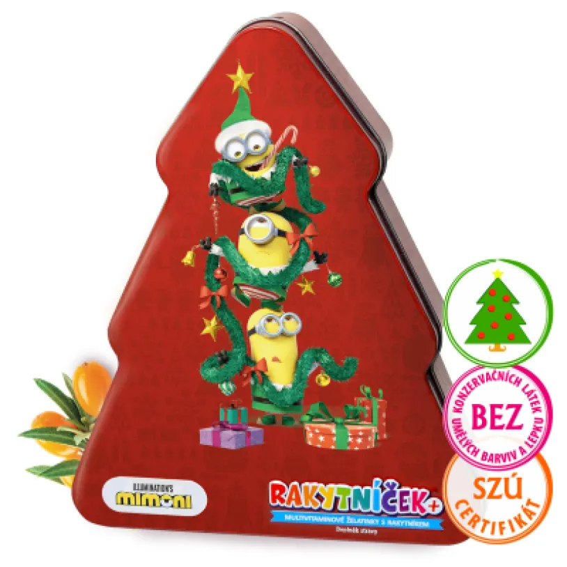 TEREZIA RAKYTNÍČEK+ želatinky - Vánoční stromeček Mimoni 50 ks