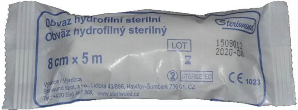 Obin.hydrofil.pletené ster.8cmx5m/1ks Steriwund