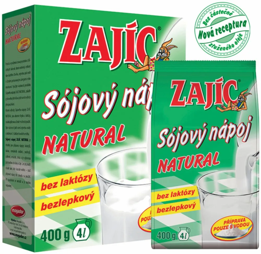 Sójový nápoj Zajíc s příchutí smetany 400g
