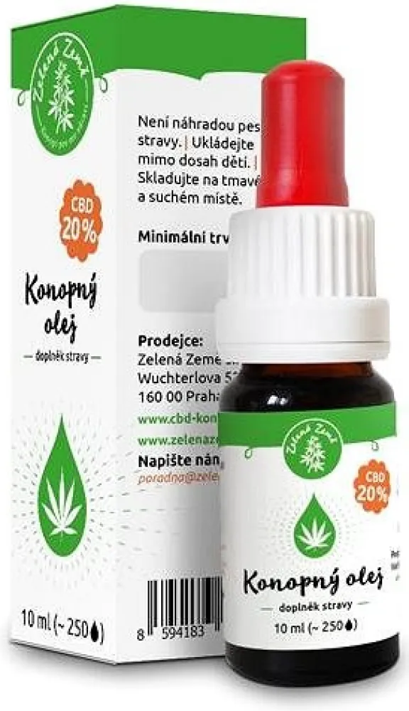 Zelená Země CBD konopný olej 20% 10ml