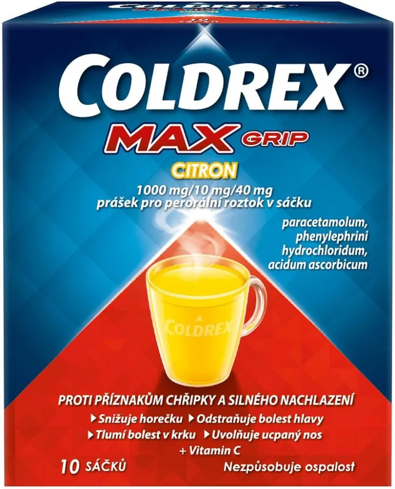 Coldrex MAXGrip Citron 1000mg/10mg/40mg sol.10 I