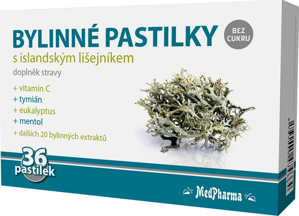 MedPharma Bylinné pastilky islandský lišejník 36ks