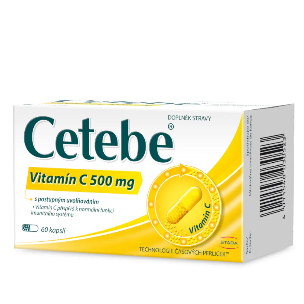 Cetebe Vitamín C 500mg cps.60