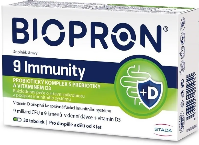 Biopron Imunita probiotika + vitamin D tob.30
