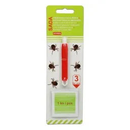 ALFA pinzeta na klíšťata+antibakterialní ubrousek