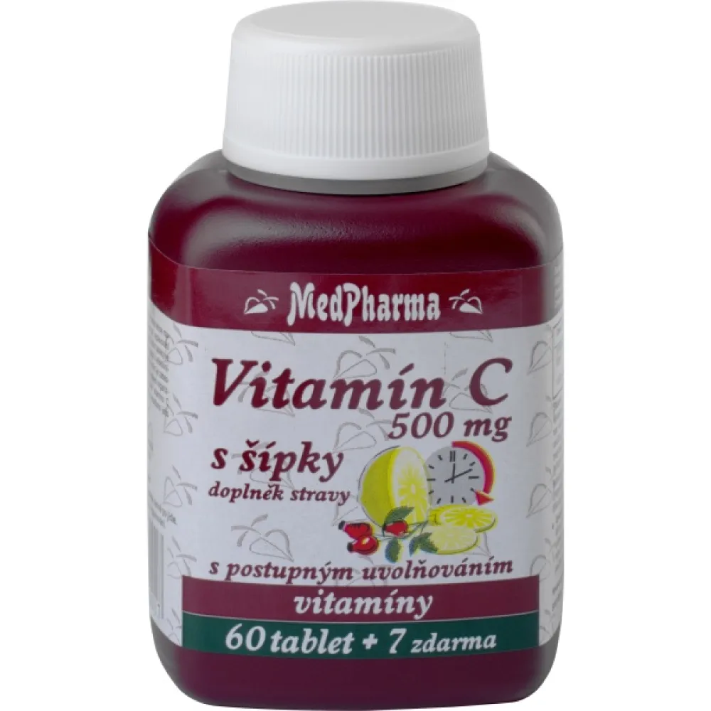 MedPharma Vitamin C 500mg s šípky tbl.67 prod.úč.