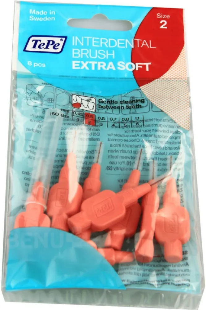 TePe meziz.kart.ExtraSoft size 2 Červ.8ks 122235