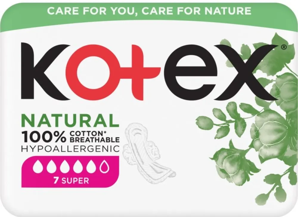 KOTEX Natural vložky Super 7ks