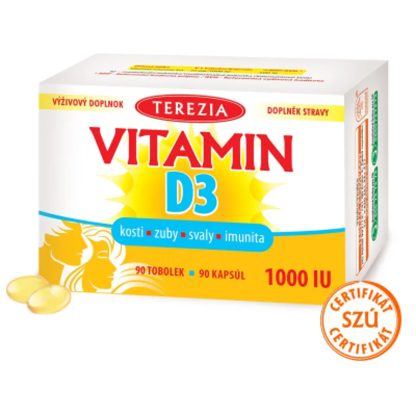 TEREZIA Vitamin D3 1000 IU 90 tobolek