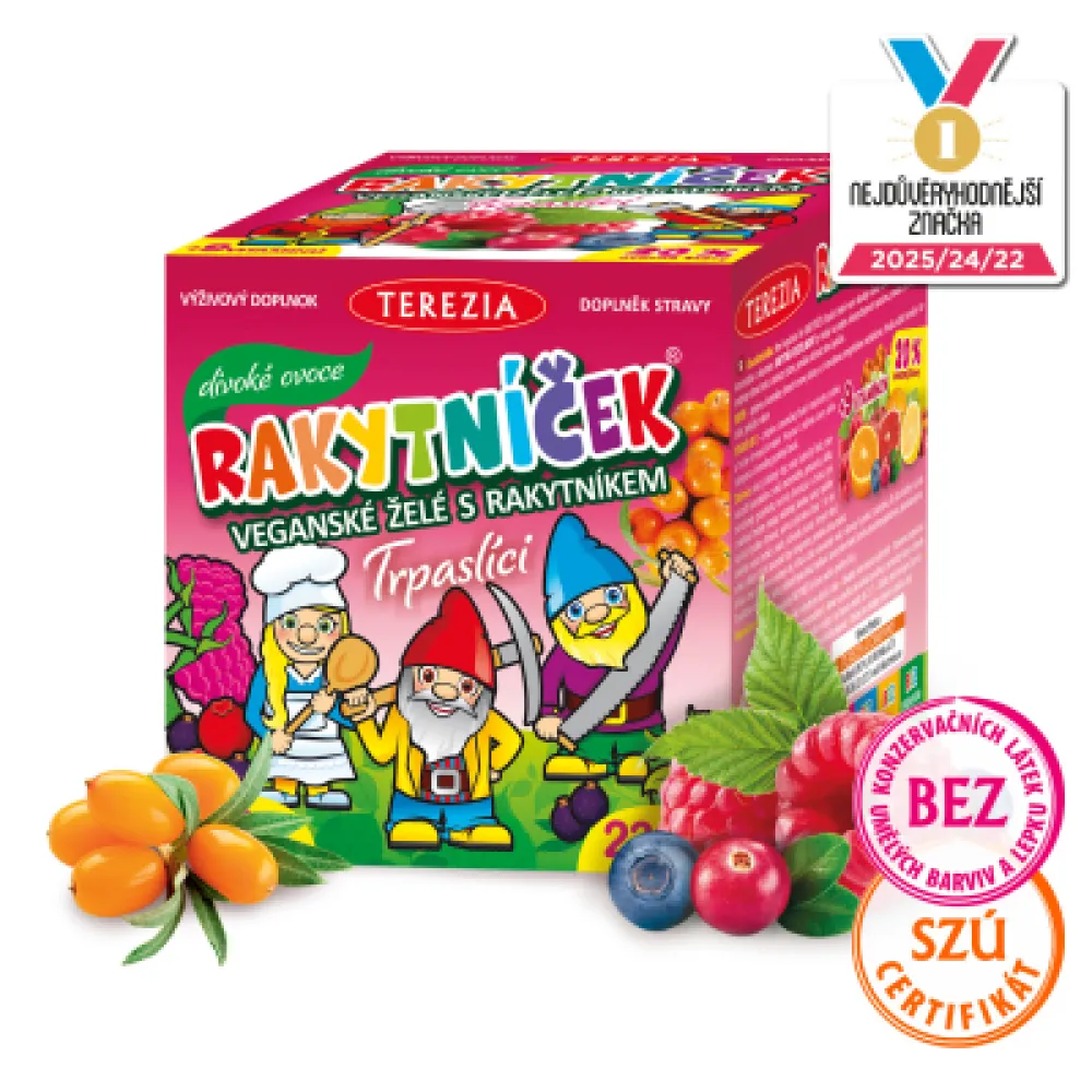 TEREZIA RAKYTNÍČEK veganské želé s rakytníkem - divoké ovoce 90 ks